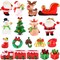 Christmas Miniature Figurines Mini Santa Clause Ornament Xmas Micro Landscape Christmas Tree Christmas Figurines Snowman Reindeer Gift for DIY Fairy Garden 18PCS